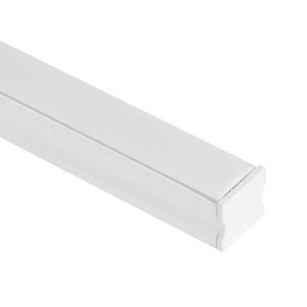 Perfil Alumínio Fita Led Sobrepor Branco Fosco 17 x 14 x 3 Met