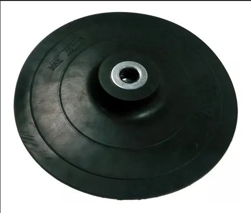Disco de Borracha 7" R&iacute;gido Preto com Arruela
