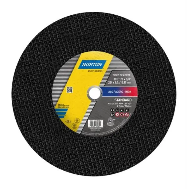Disco de Corte 10" AR 302 1" NORTON 2T STANDARD